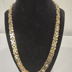 Gold and Silver Men's Necklace 21"